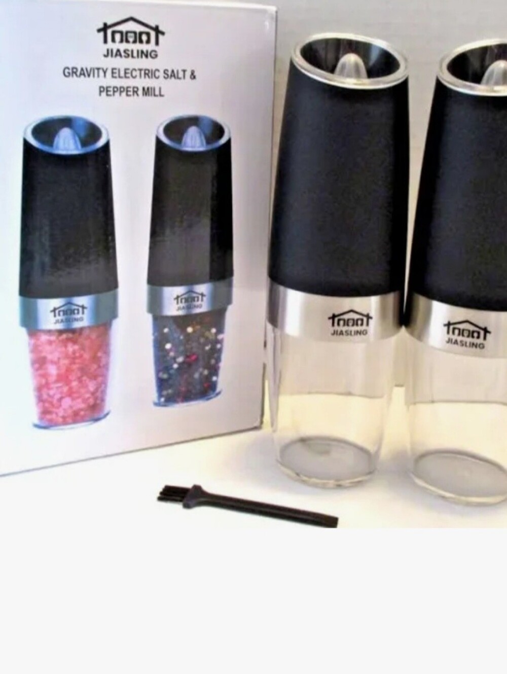 Jiasling NIB! Electric Salt & Pepper Grinders - Black